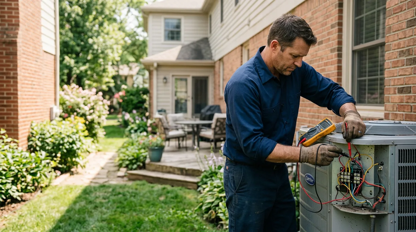 HVAC technician working near La Pryor, TX